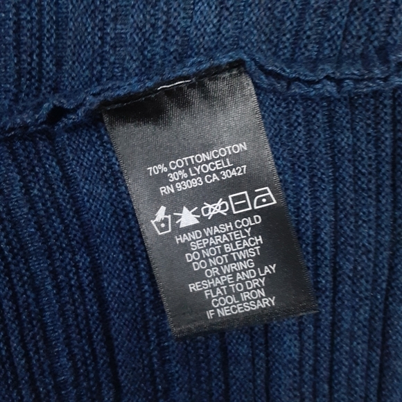 NIC+ZOE  Funnel Neck Pullover Sweater Size XS in Navy - Picture 5 of 5